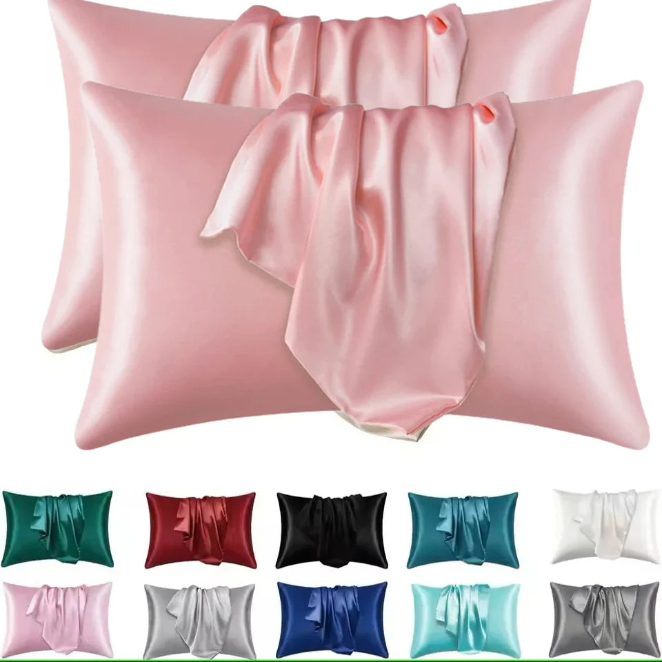 Pillowcase Silk Pillow Cover Silky Satin Hair Beauty Pillow case Comfortable Pillow Case Home Decor wholesale